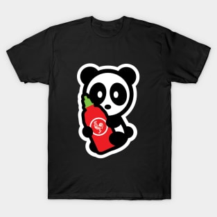 Panda Bambu Brand Hot Chili Sauce Bottle Vietnamese Pho Noodle Noods Asian Bomb Delicious Fire Emoji T-Shirt